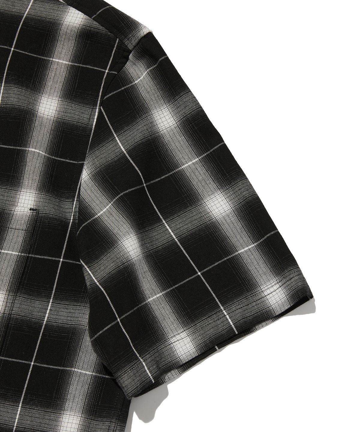 스웨이드(SUADE) CHECK SHORT SLEEVE SHIRT [BLACK]