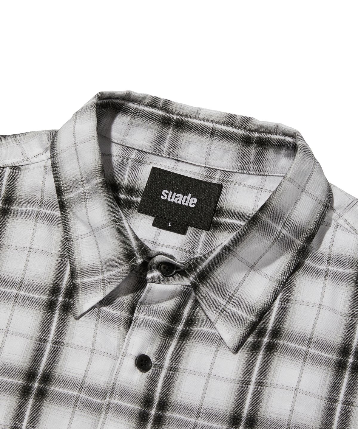 스웨이드(SUADE) CHECK SHORT SLEEVE SHIRT [WHITE]