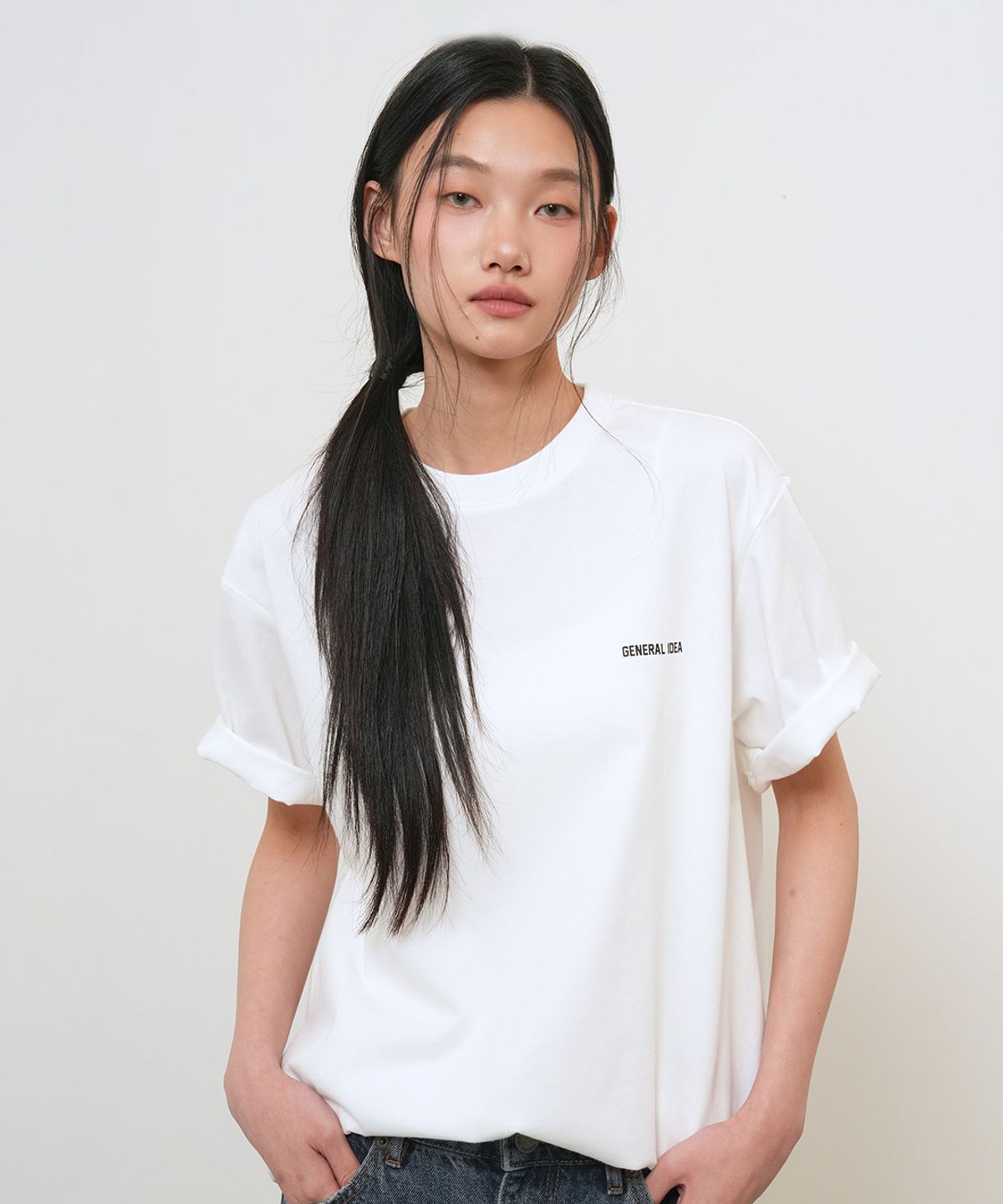제너럴아이디어(GENERALIDEA) UNISEX 온도컷 쿨링 로고 반팔 티셔츠 [2COL] / GF2UTS017