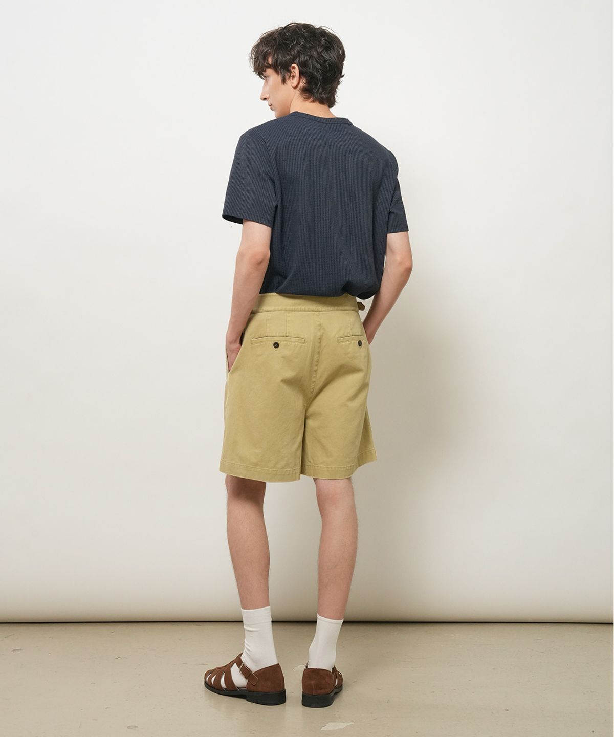 제너럴아이디어(GENERALIDEA) MAN 워시드 구르카 쇼츠 [BEIGE] / GF2MHP016