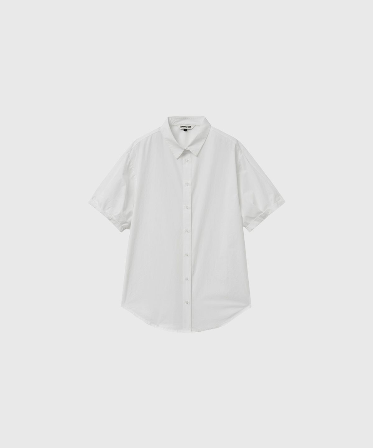 제너럴아이디어(GENERALIDEA) 루즈핏 폴디드 슬리브 코튼 셔츠 [WHITE] / GF2LSH520