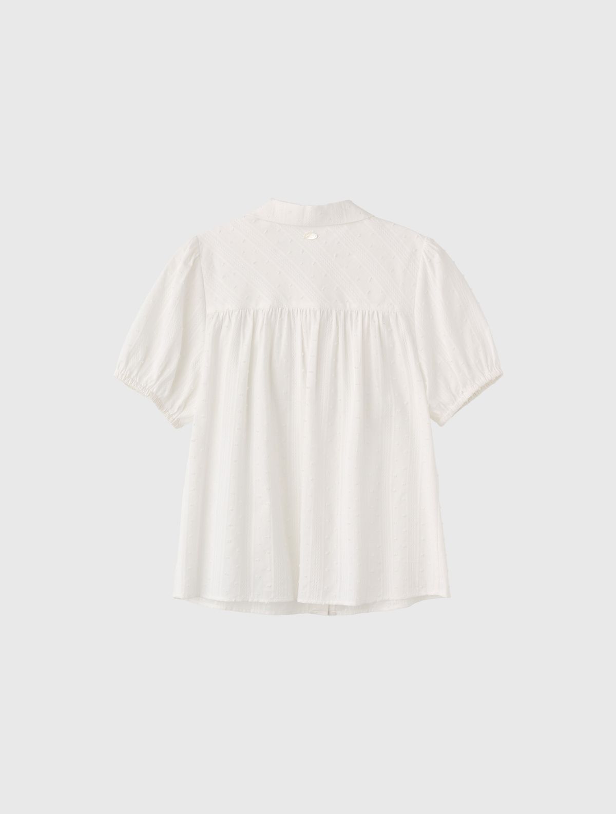 제너럴아이디어(GENERALIDEA) 라운드 카라 퍼프 블라우스 [WHITE] / GF2LSH521