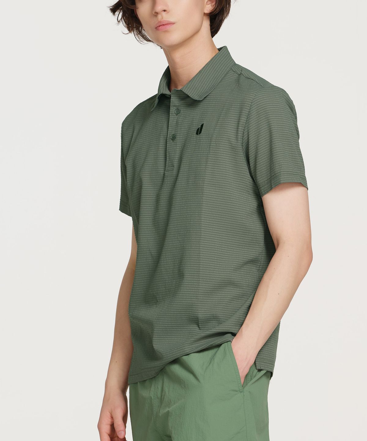 도이터(DEUTER) 시어서커 반팔 폴로 티셔츠 (남)