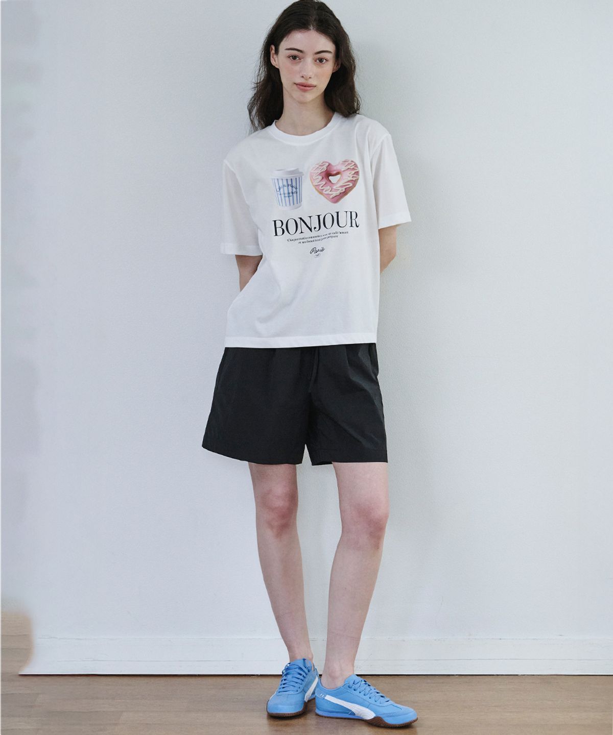 마롭(MALOUPE) 5218 아모르 그래픽 티셔츠 (화이트)