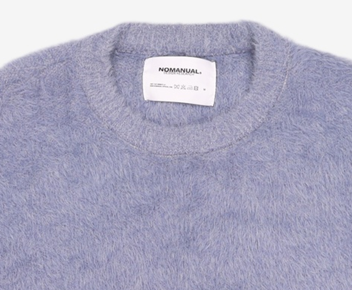 노매뉴얼(NOMANUAL) (시그니처종료)CROPPED HAIRY KNIT - 5 COLOR M