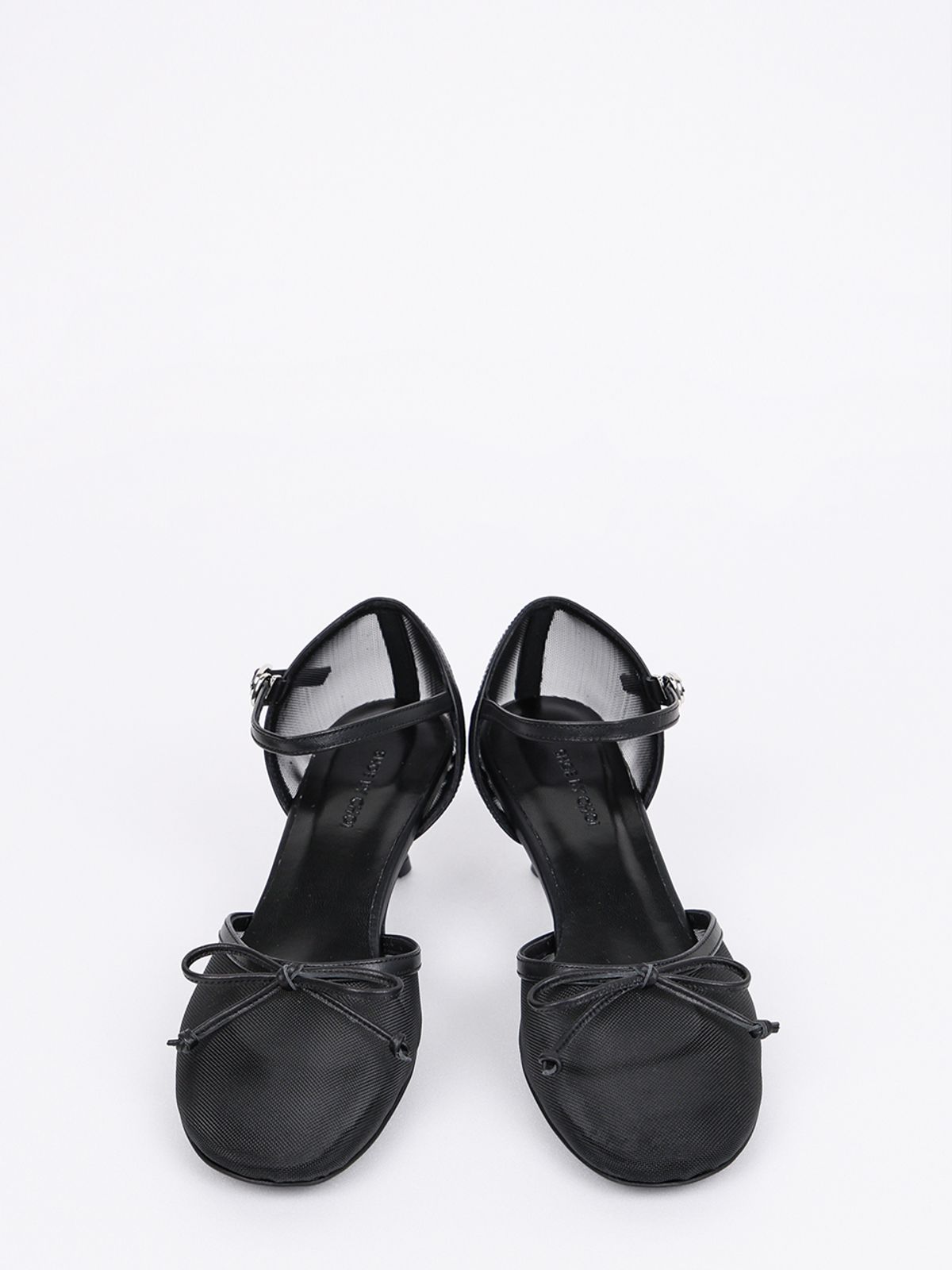 슈바이초이(SHOEBYCHOI) 매쉬 망사 펌프스 (5cm)_블랙,플라워베이지