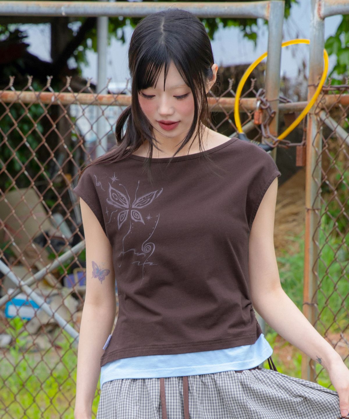 루나키후(RuNaKi'Hu') WXT102 카제니 마우초 레이어드 슬리브리스 (BROWN)