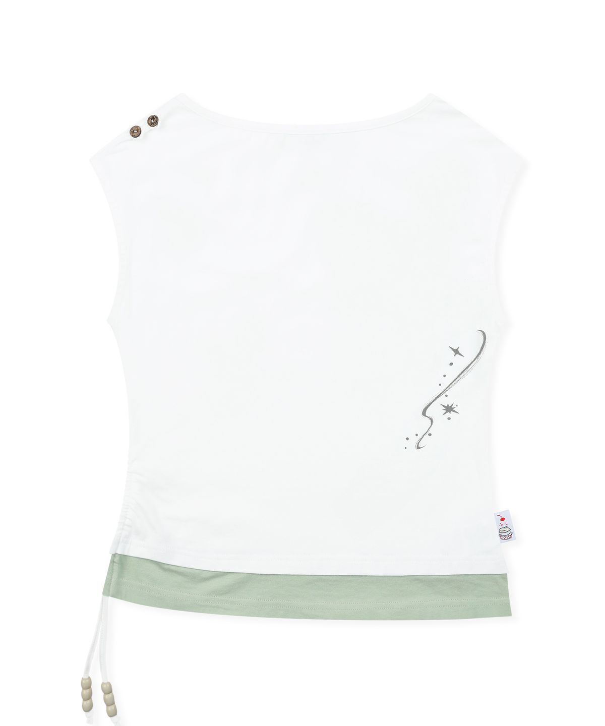 루나키후(RuNaKi'Hu') WXT102 카제니 마우초 레이어드 슬리브리스 (WHITE)