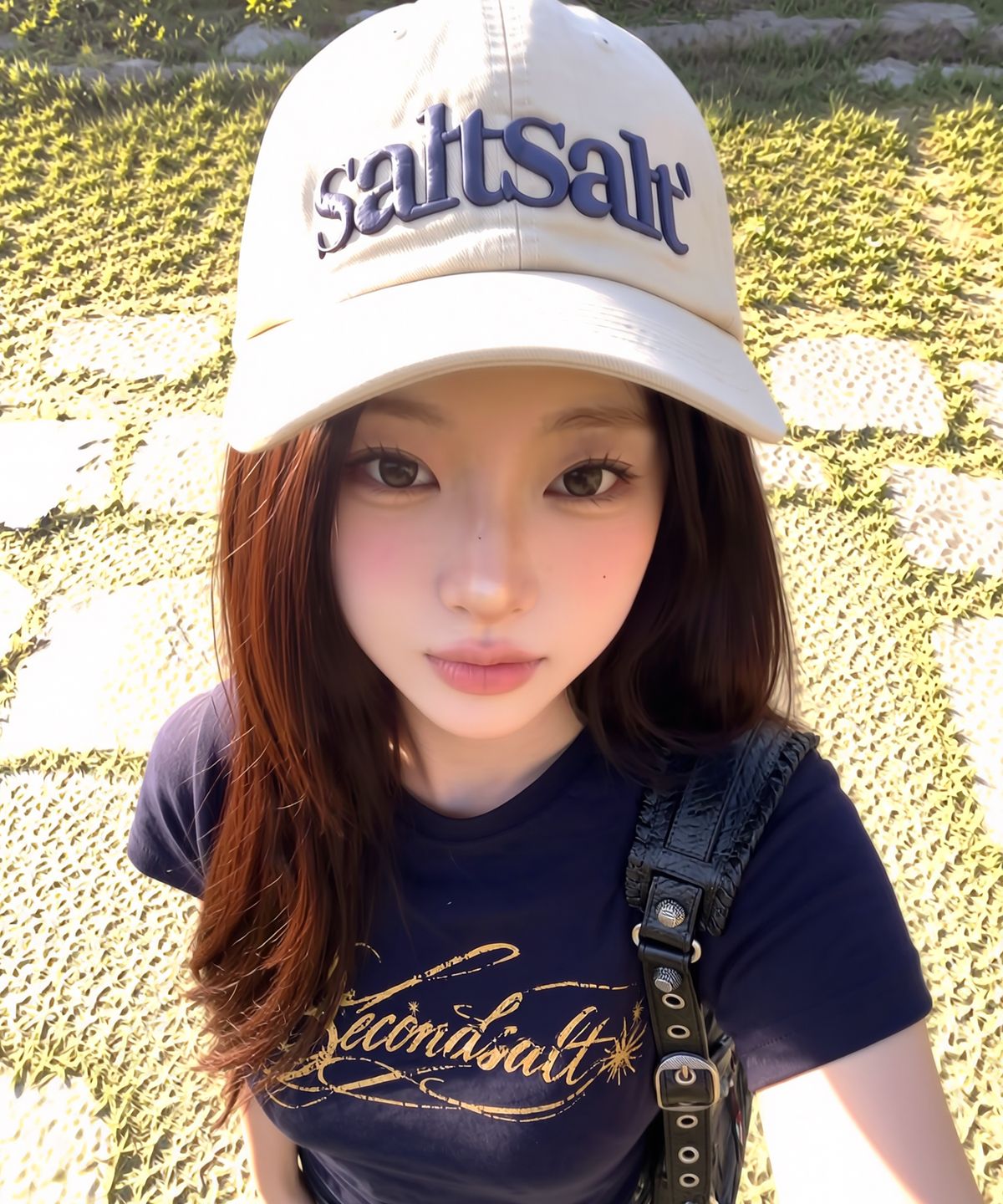세컨드솔트(SECONDSALT) 더블솔트 로고 볼캡 (샌드베이지)