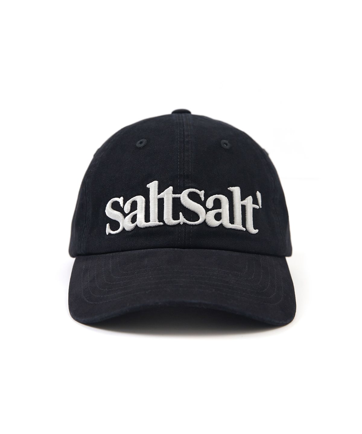 세컨드솔트(SECONDSALT) 더블솔트 로고 볼캡 (블랙)