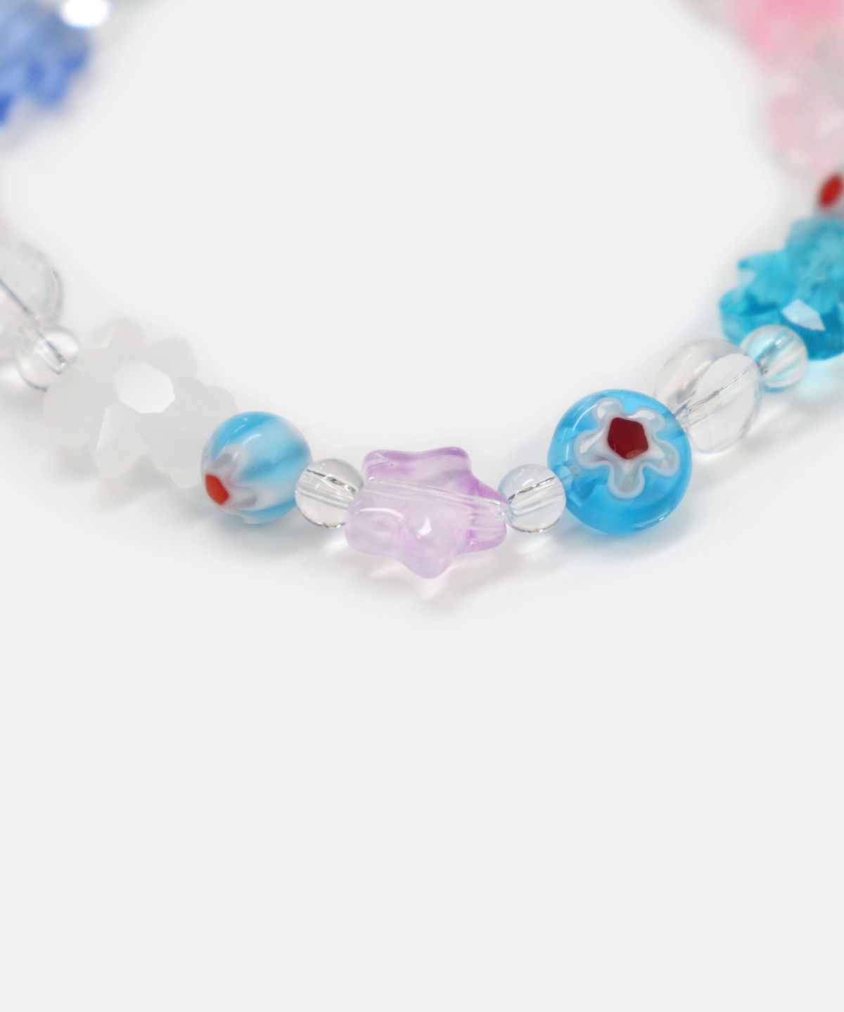 봉보(BONBEAU) Little joy motive mix Bracelet 컬러 글라스 꽃 별 곰돌이 모티브 믹스 비즈 팔찌