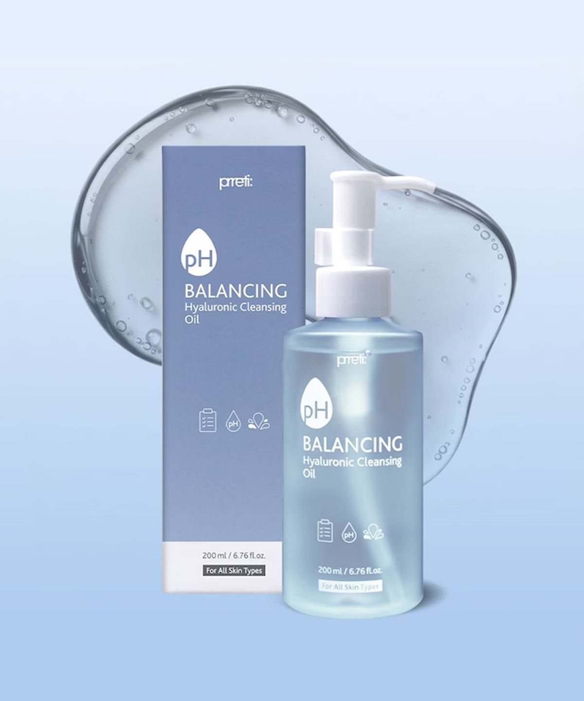 프레티(PRRETI) 약산성 히알루로닉 클렌징 오일 200ml