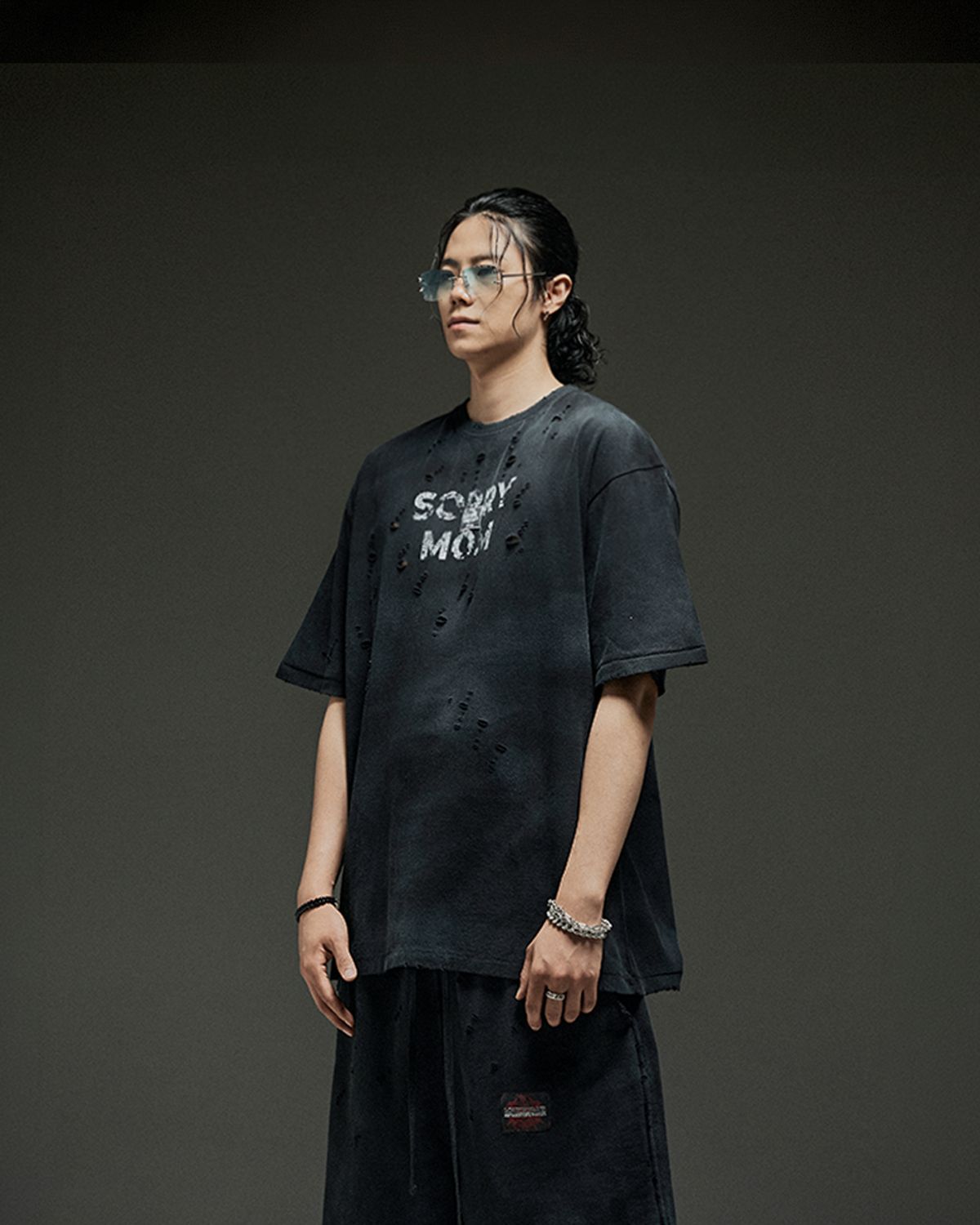 뭉(MWOONG) Sorry mom VTG tee BK