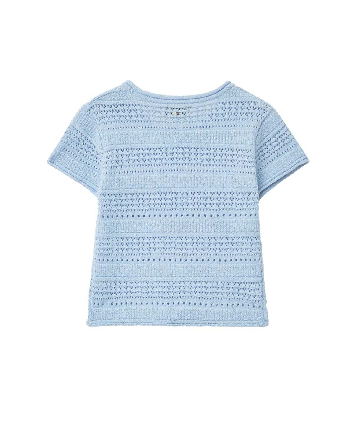 렌세(RENSE) Pointelle Boucle Knit Blue