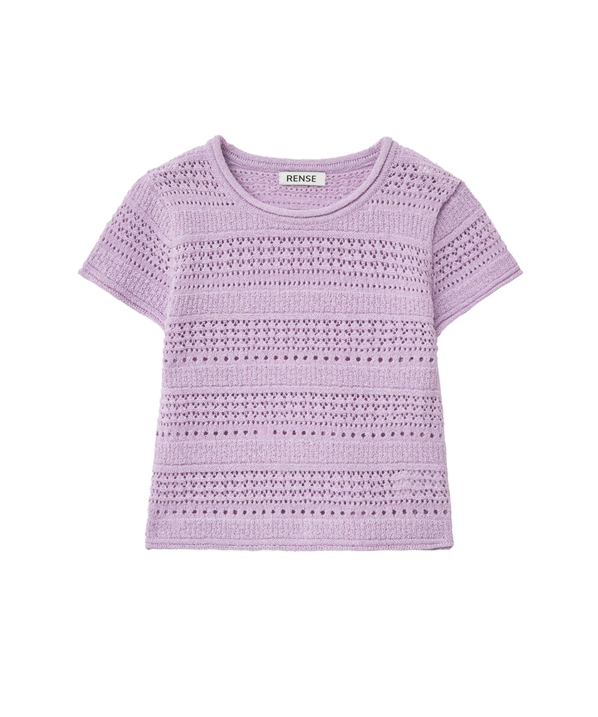 렌세(RENSE) Pointelle Boucle Knit Lavender