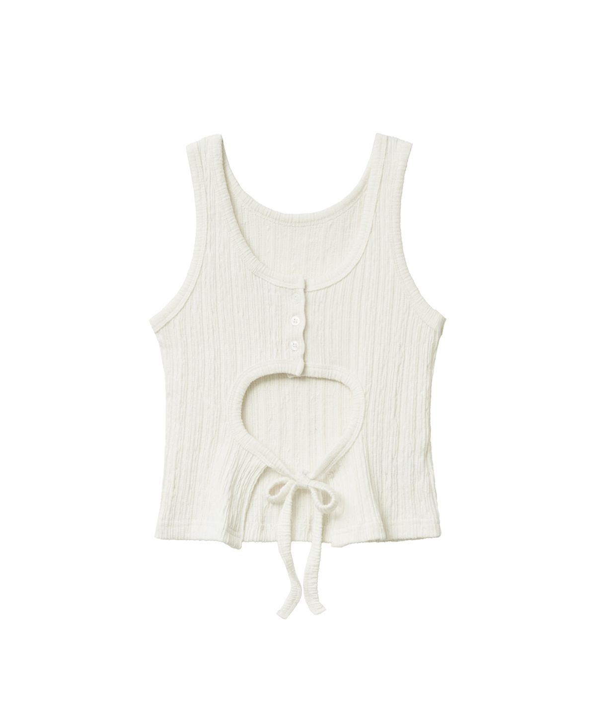 렌세(RENSE) Open Back Tie Top Ivory