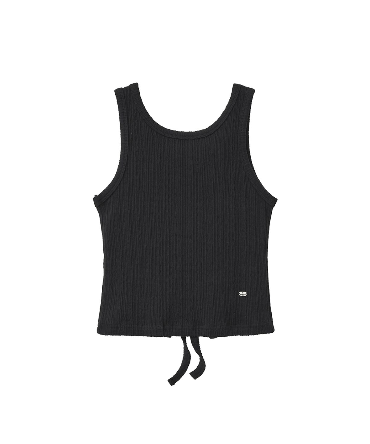 렌세(RENSE) Open Back Tie Top Black