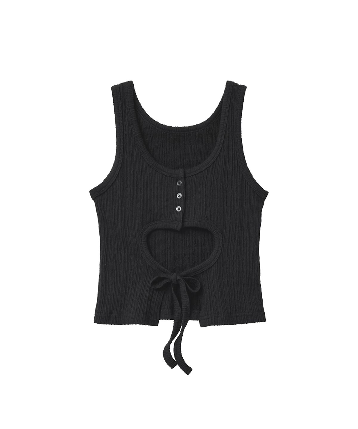 렌세(RENSE) Open Back Tie Top Black