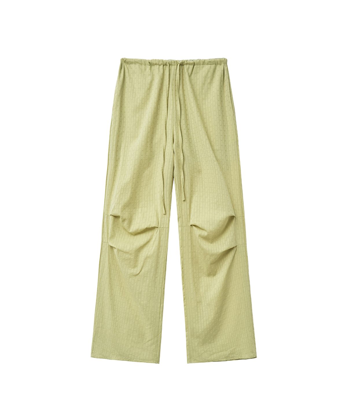 렌세(RENSE) Sheer Tuck Line Pants Green