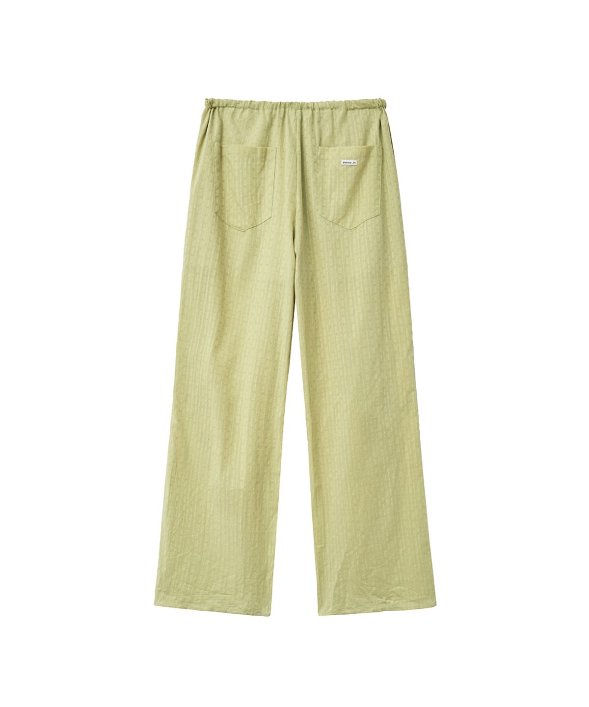 렌세(RENSE) Sheer Tuck Line Pants Green