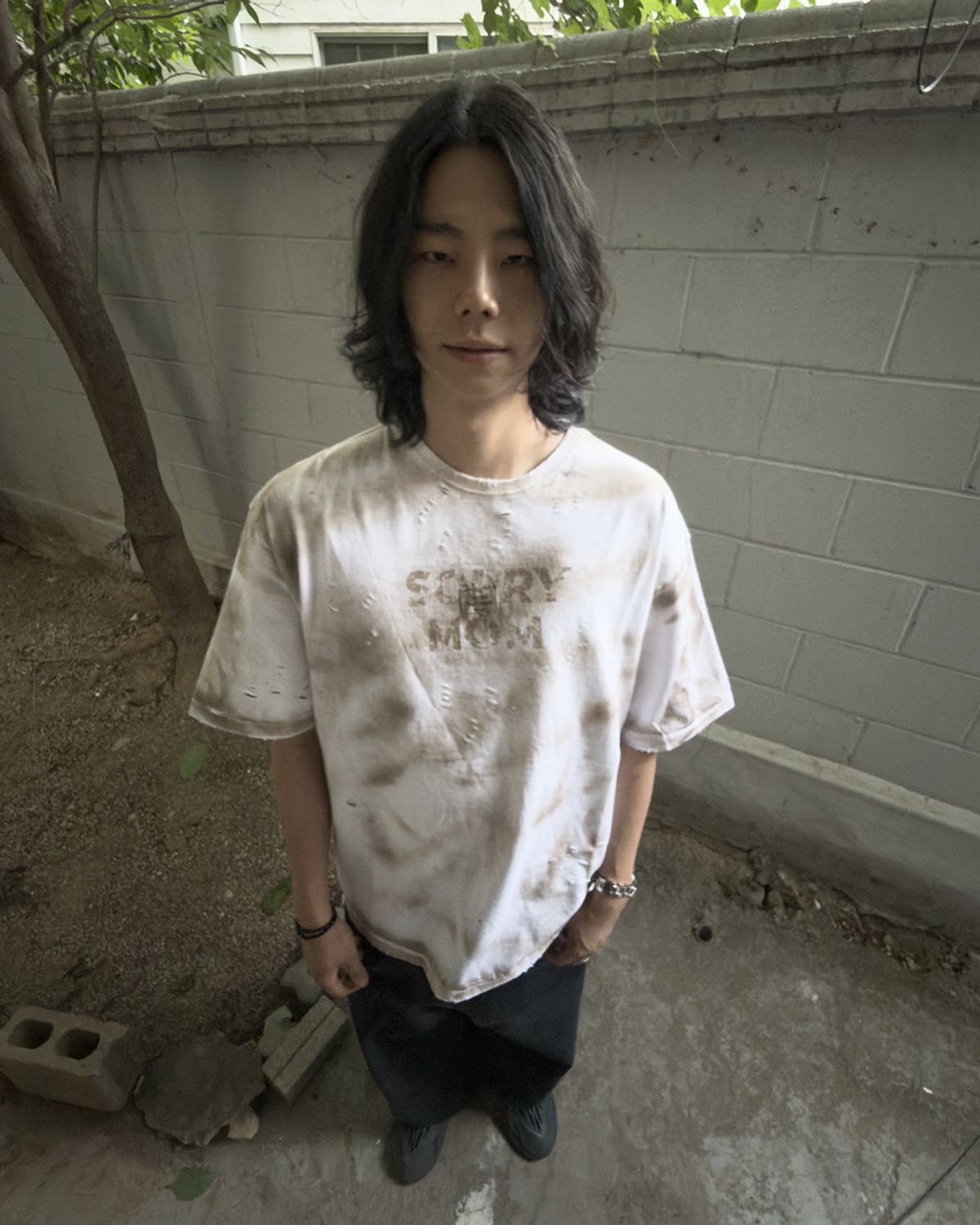 뭉(MWOONG) Sorry mom VTG tee WH