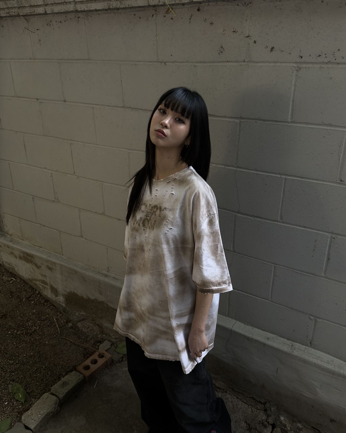 뭉(MWOONG) Sorry mom VTG tee WH