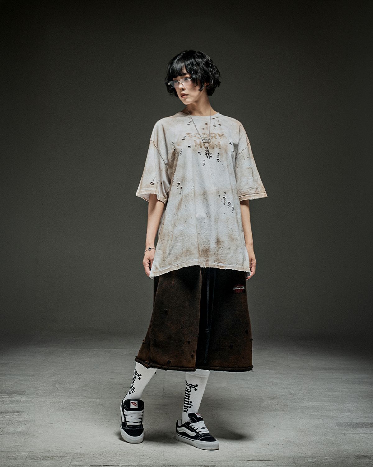 뭉(MWOONG) Sorry mom VTG tee WH