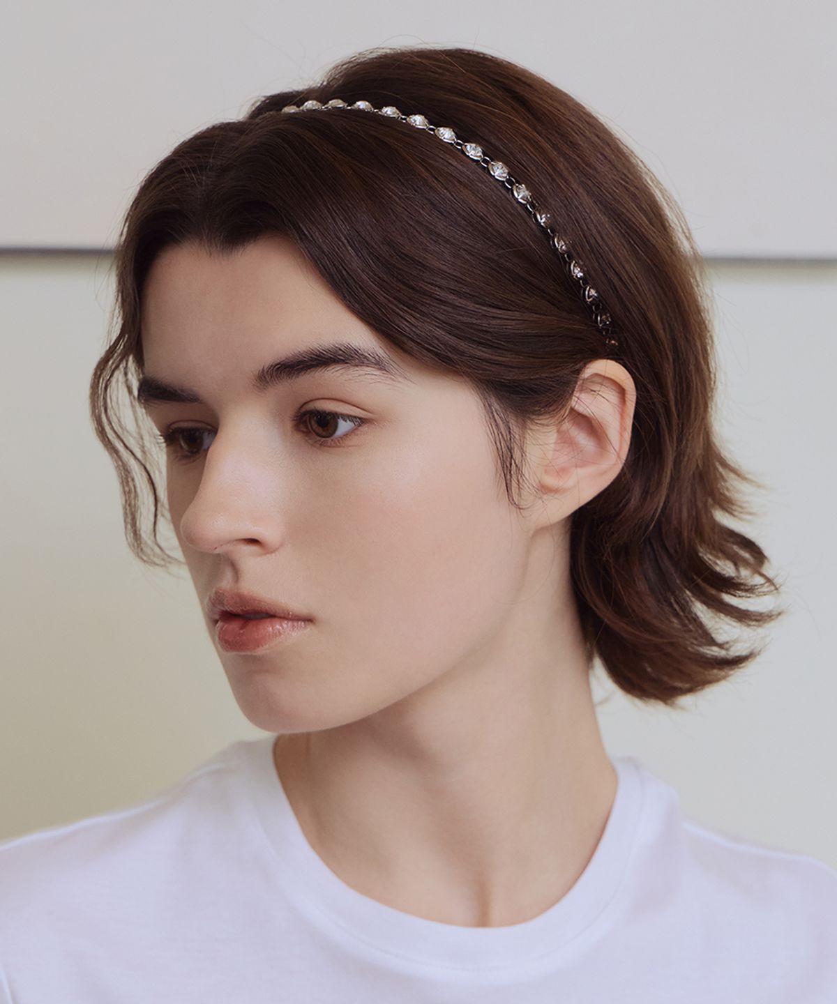 아이스가든에이오공팔(ICE GARDEN A.508) Round Shape Crystal Embellished Hair Band