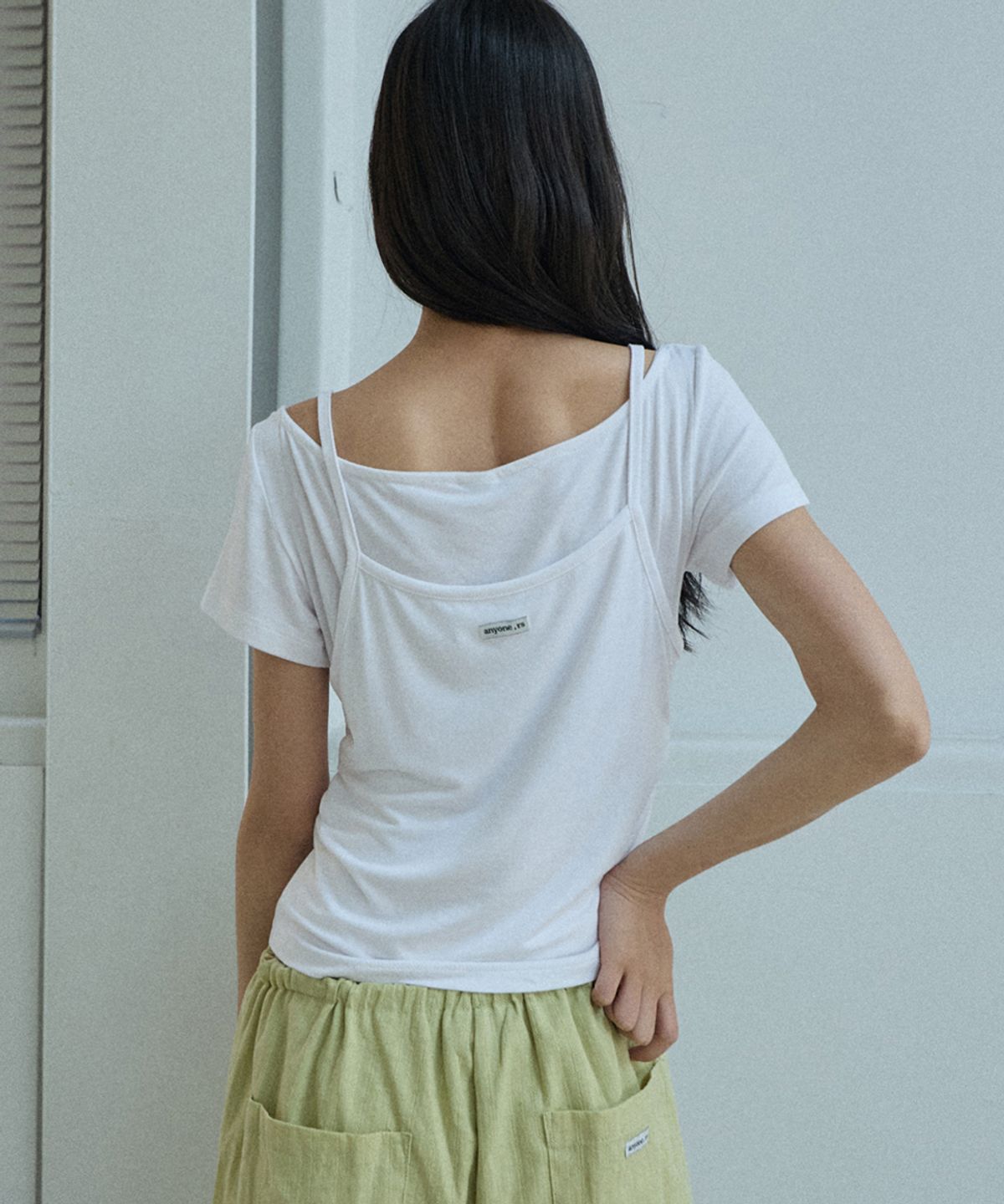 렌세(RENSE) Cami Layered T-Shirt White