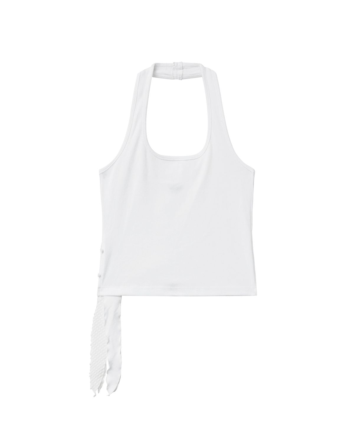 렌세(RENSE) Side Slit Halter Top White