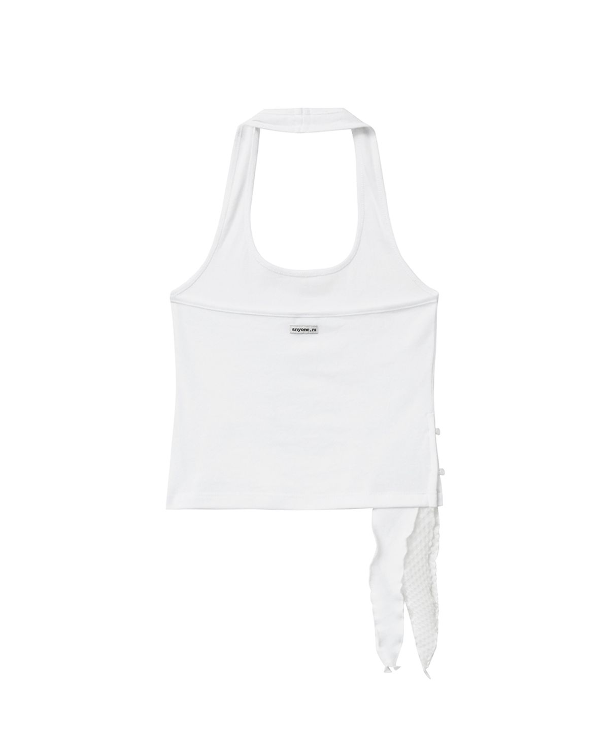 렌세(RENSE) Side Slit Halter Top White