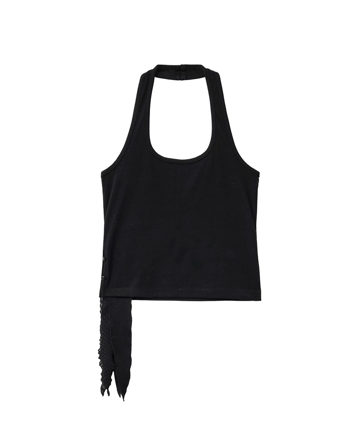 렌세(RENSE) Side Slit Halter Top Black