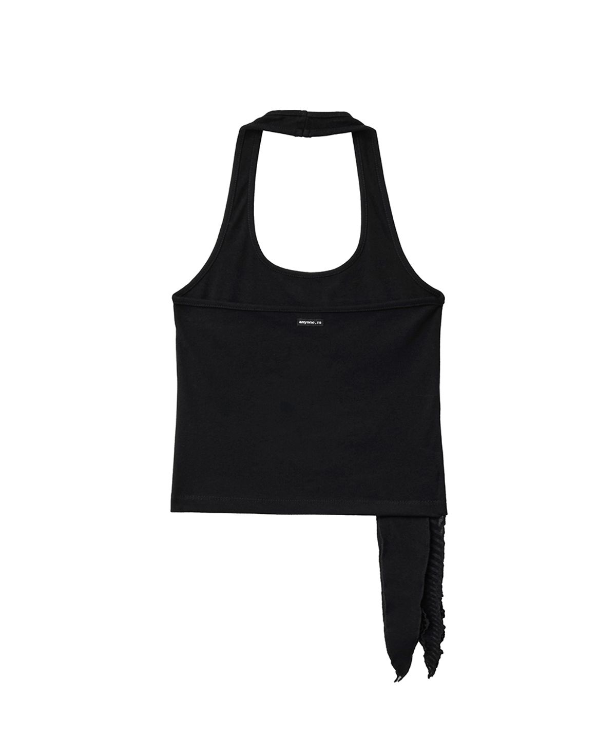 렌세(RENSE) Side Slit Halter Top Black