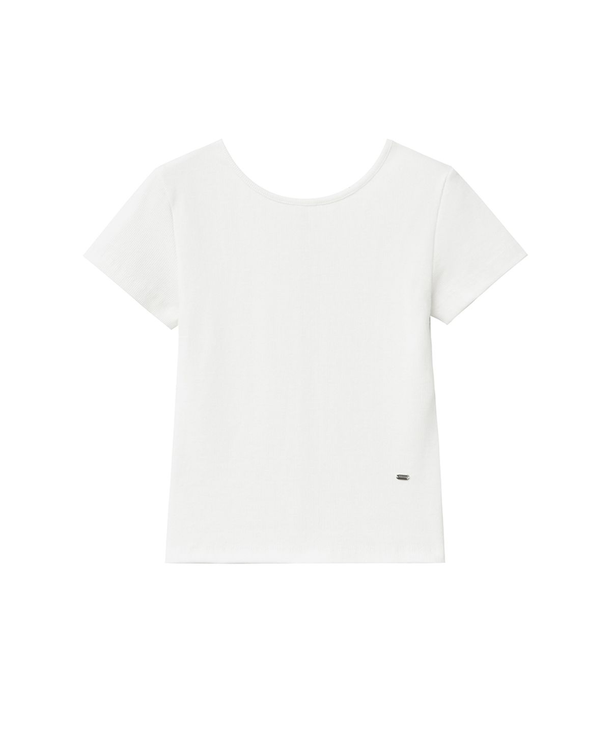 렌세(RENSE) Back Button Slit Tee White