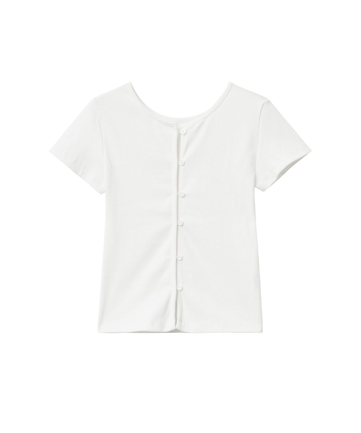 렌세(RENSE) Back Button Slit Tee White