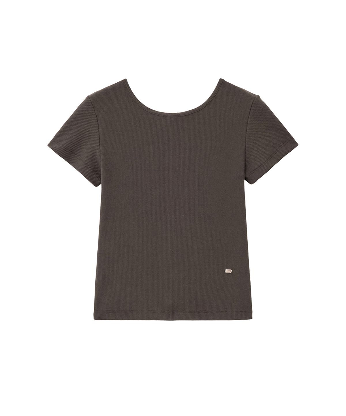 렌세(RENSE) Back Button Slit Tee Brown