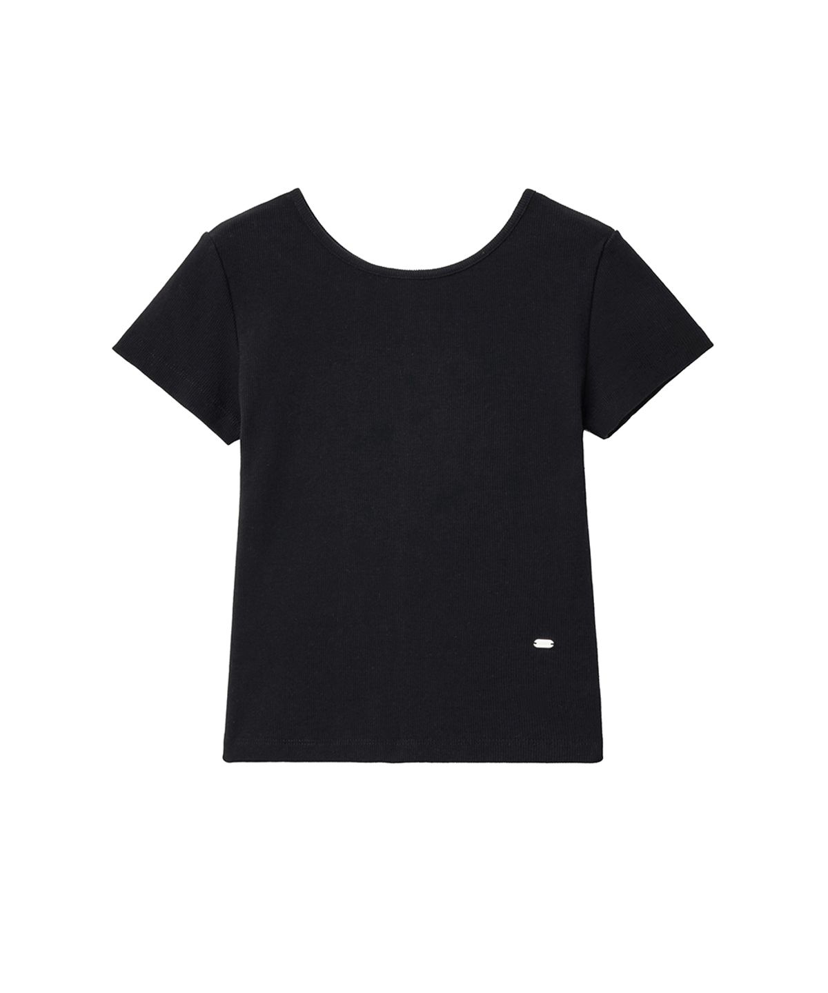 렌세(RENSE) Back Button Slit Tee Black
