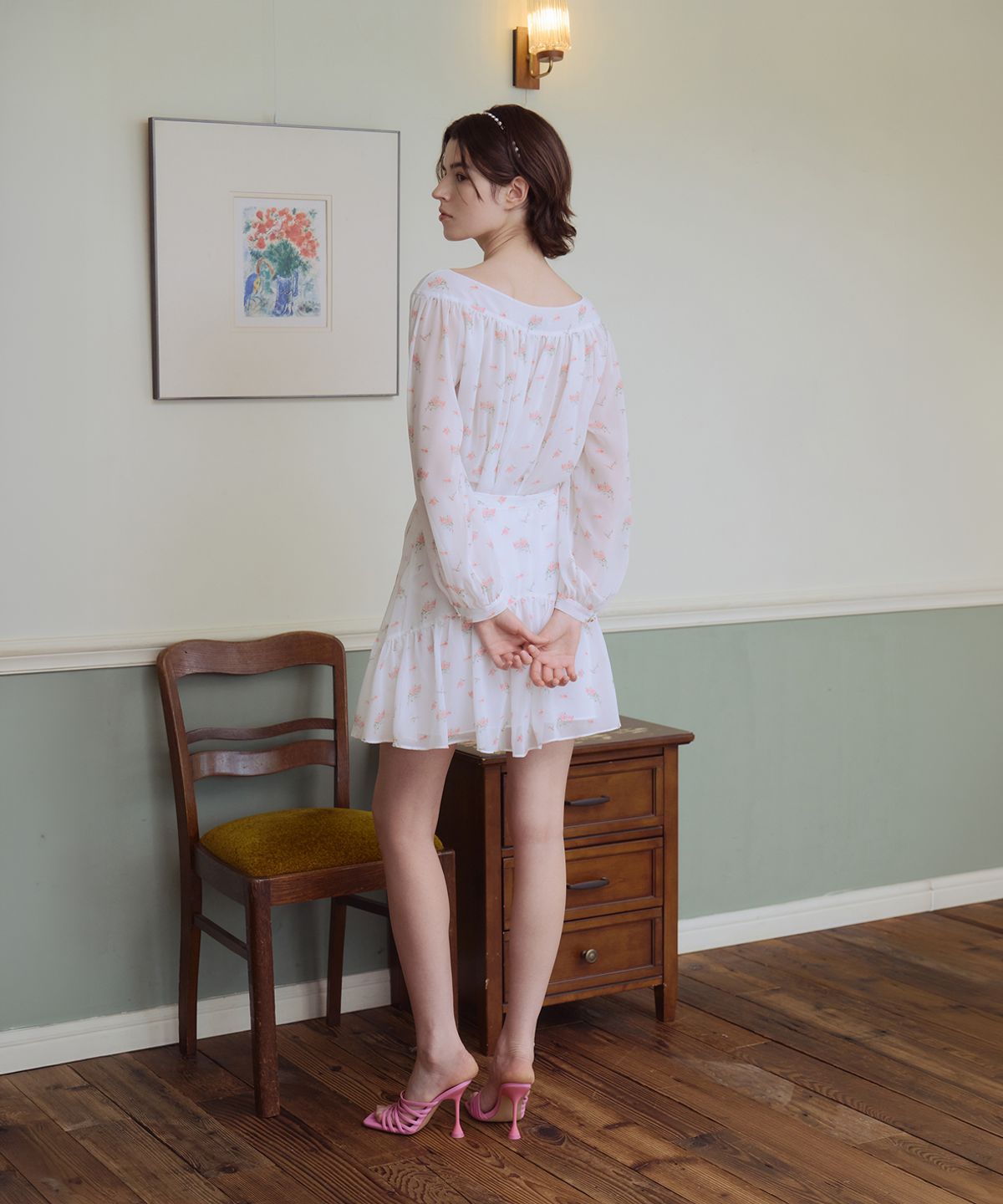 아이스가든에이오공팔(ICE GARDEN A.508) Splendeur de la Rose Print Blouse