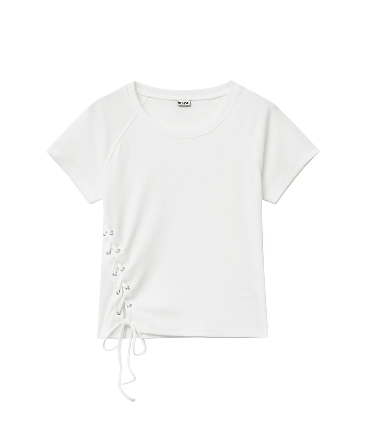 렌세(RENSE) Eyelet Slit Raglan Tee Ivory