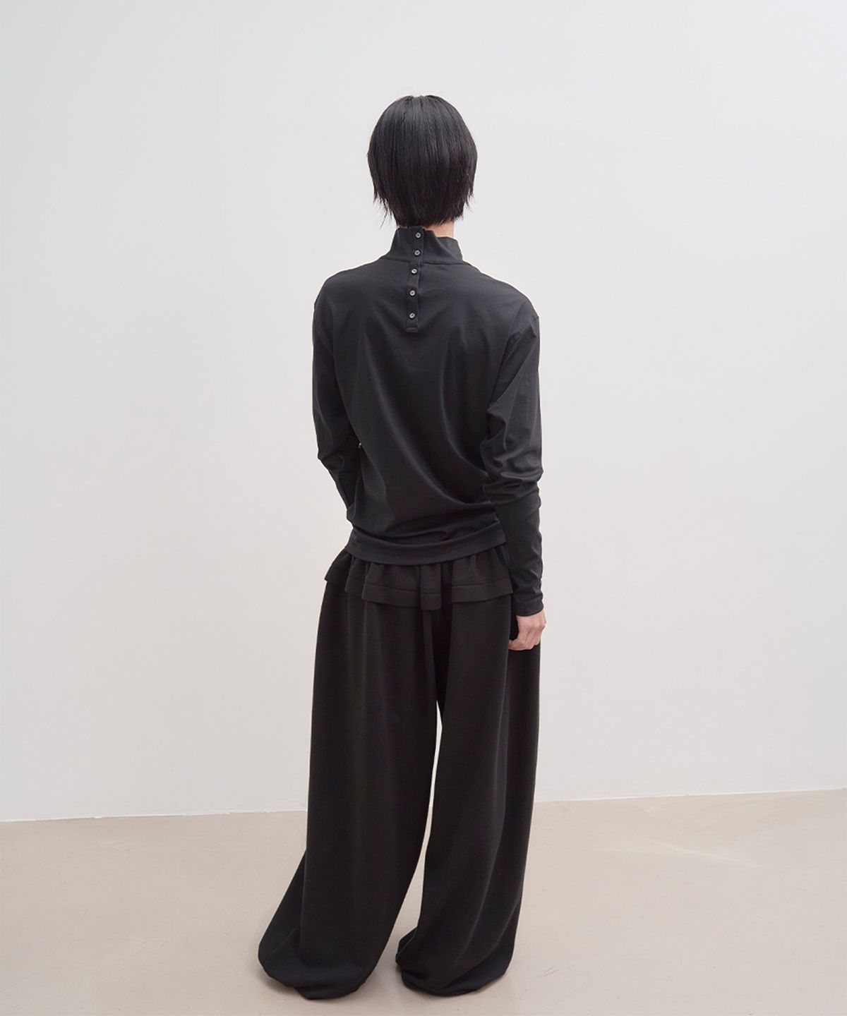 웨니오(VENIO) 레이어드 와이드 스웻 팬츠_2color