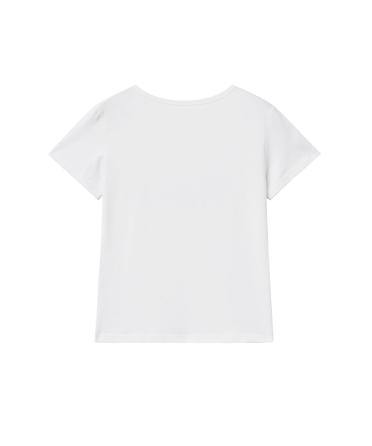 렌세(RENSE) Lettering Hotfix Half Tee White