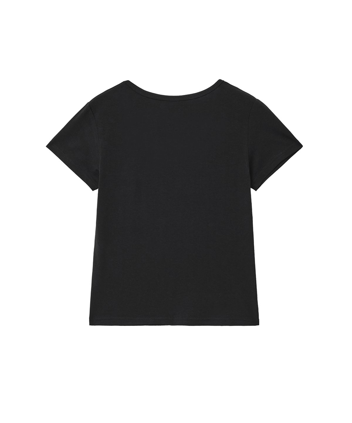 렌세(RENSE) Lettering Hotfix Half Tee Black