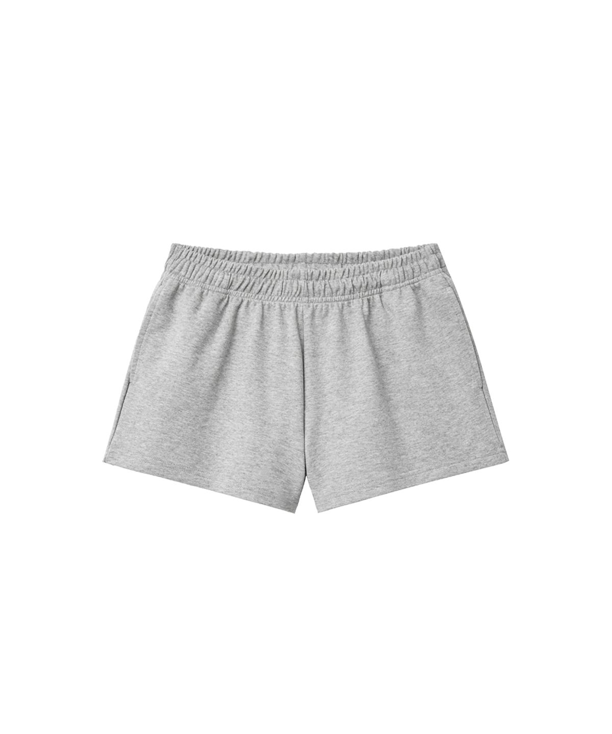 렌세(RENSE) Wide Sweat Shorts Melange Gray