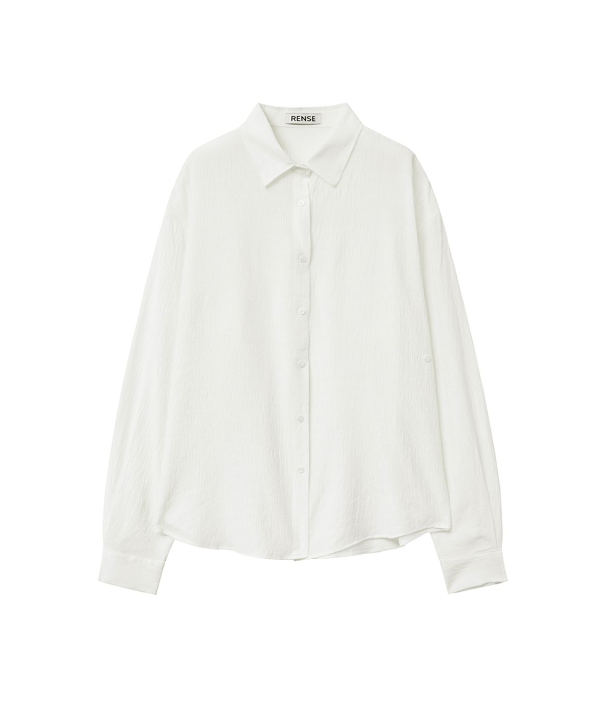 렌세(RENSE) Crinkle Summer Shirt White