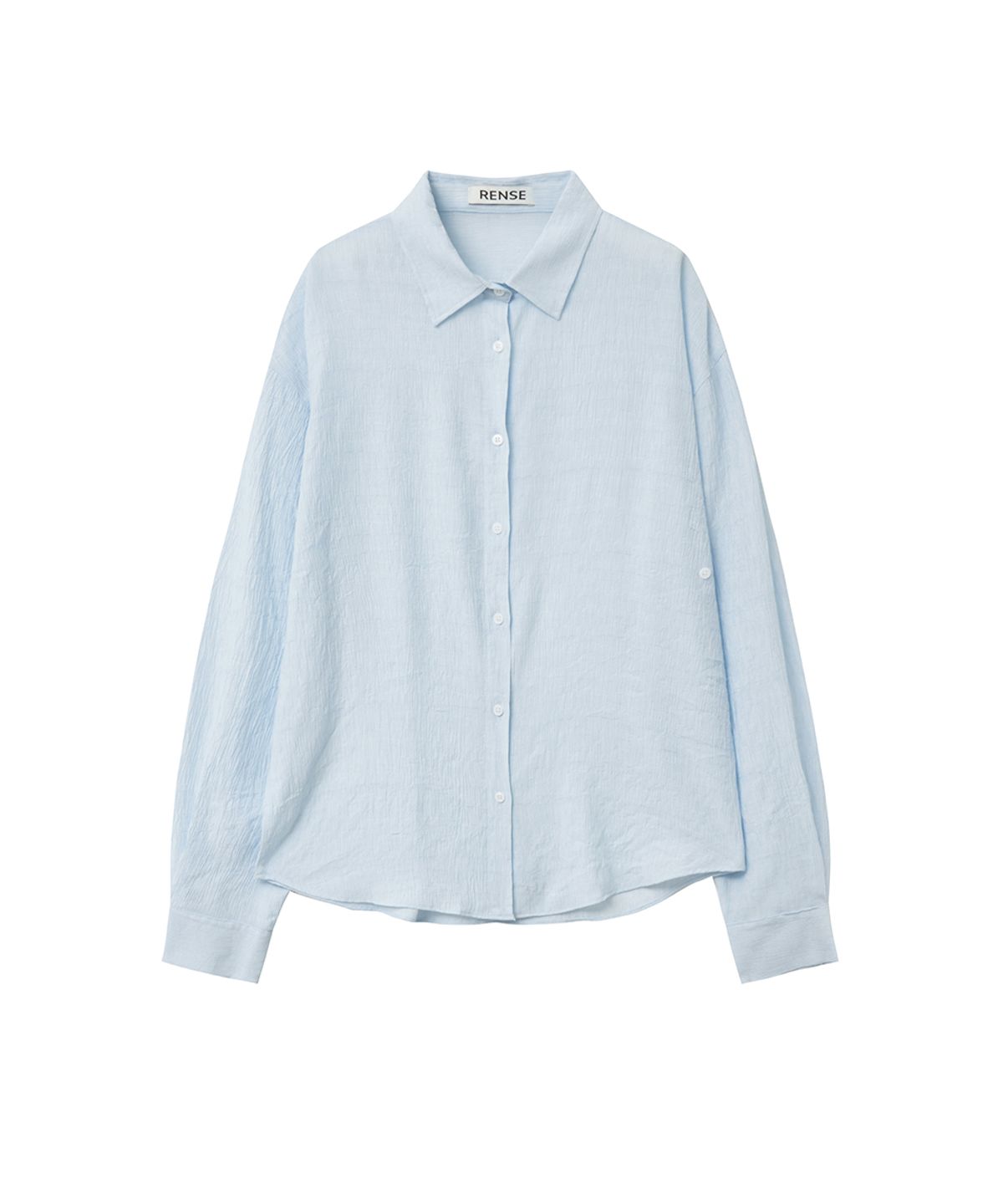 렌세(RENSE) Crinkle Summer Shirt Blue