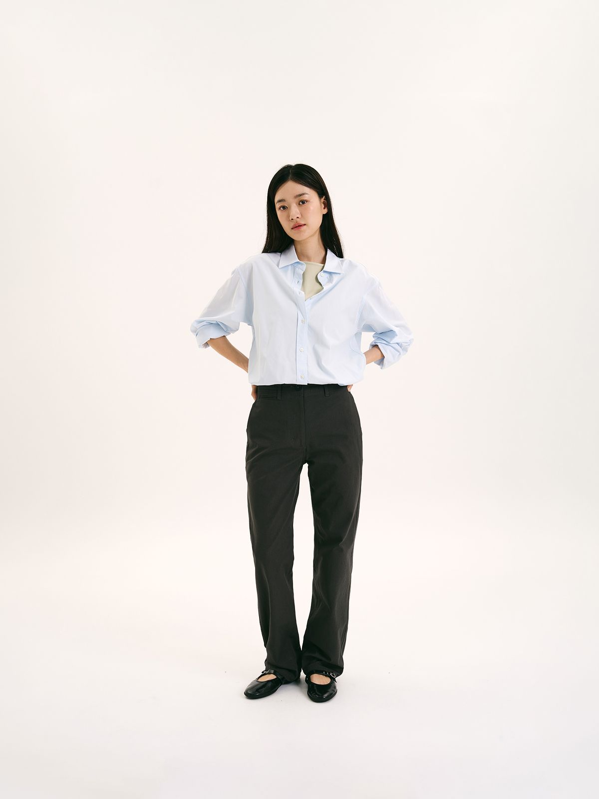 해브해드(HAVEHAD) 에센셜 치노 팬츠 (차콜)