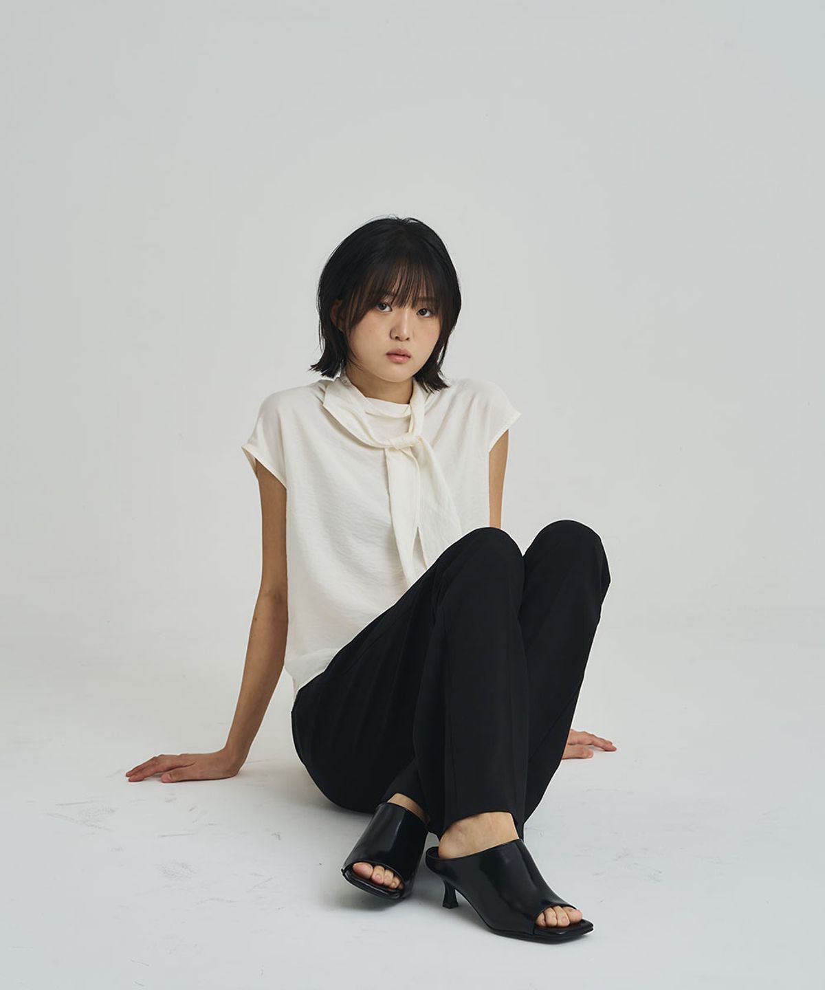 페이즈문(PHASE MOON) Nude 와이드 스퀘어 뮬 5cm (2color)