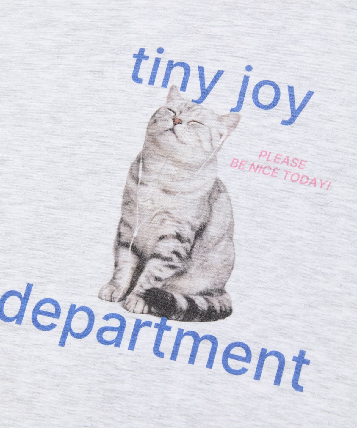 포에브(POEV) Joy Cat T-Shirt - White Melange