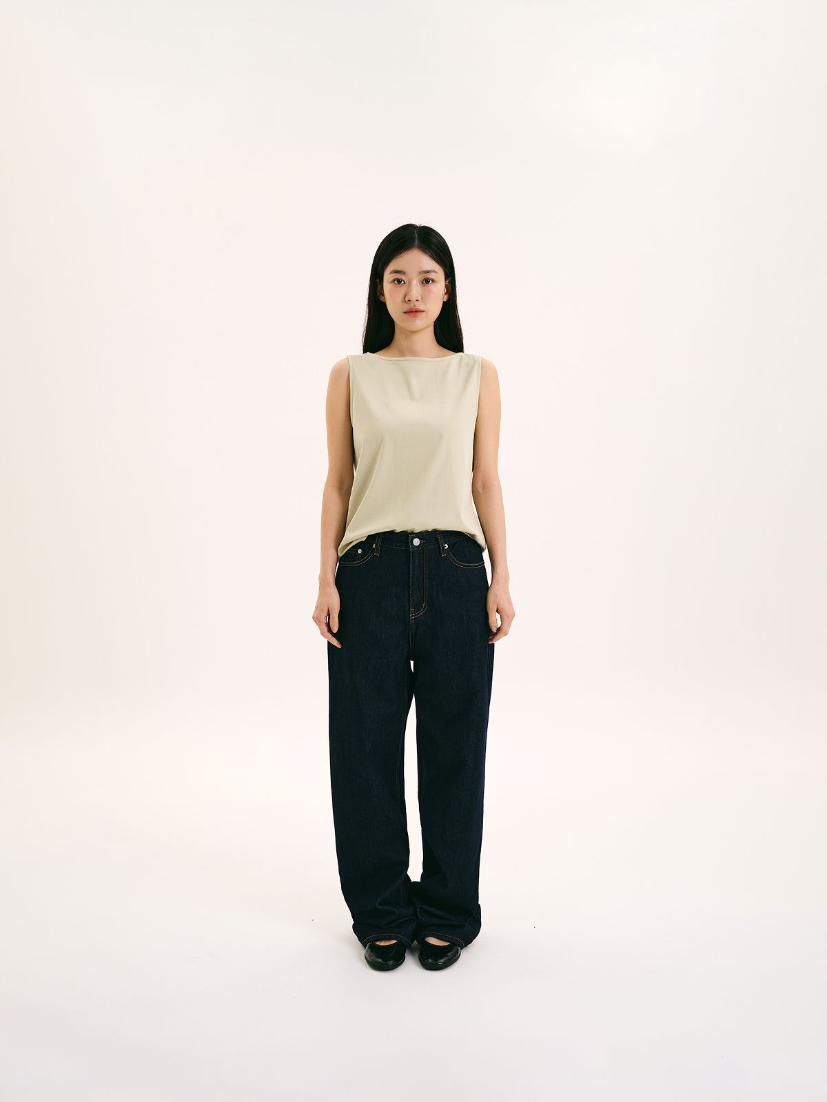 해브해드(HAVEHAD) 스트레이트 데님 팬츠 (원 워시드)