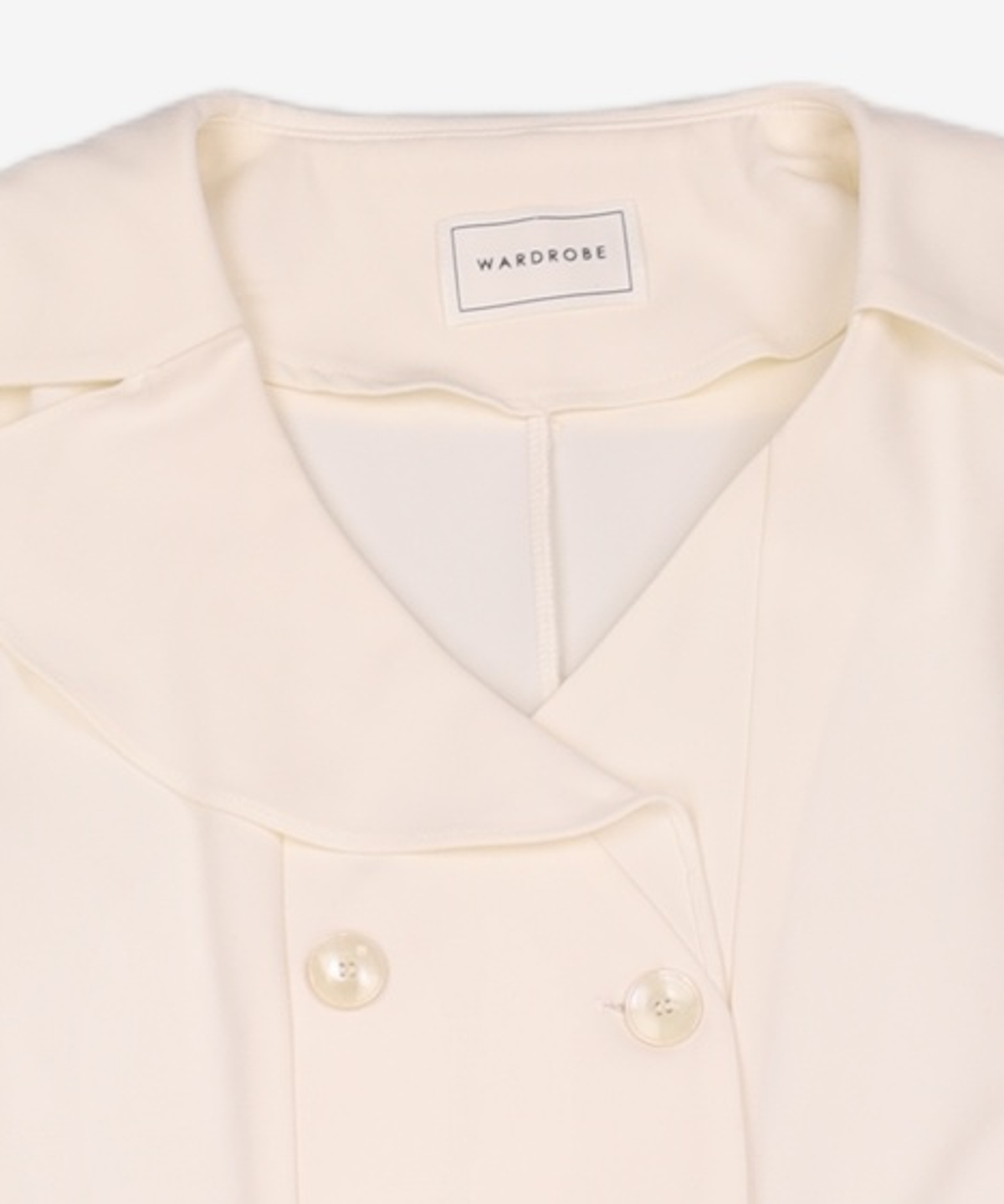 와드로브(WARDROBE) DOUBLE BUTTON FLARE ONE-PIECE_IVORY FREE